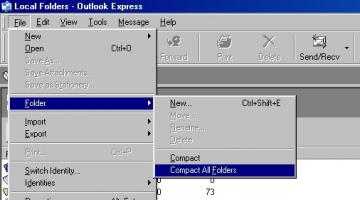 Резервное копирование и восстановление почты в Outlook Express